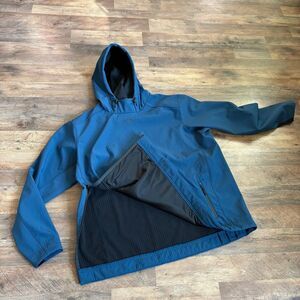 AFTCO aftec Blue Pullover Hoodie Jacket w/ Neck Gaiter & Side Zip Men’s 3XL Exce